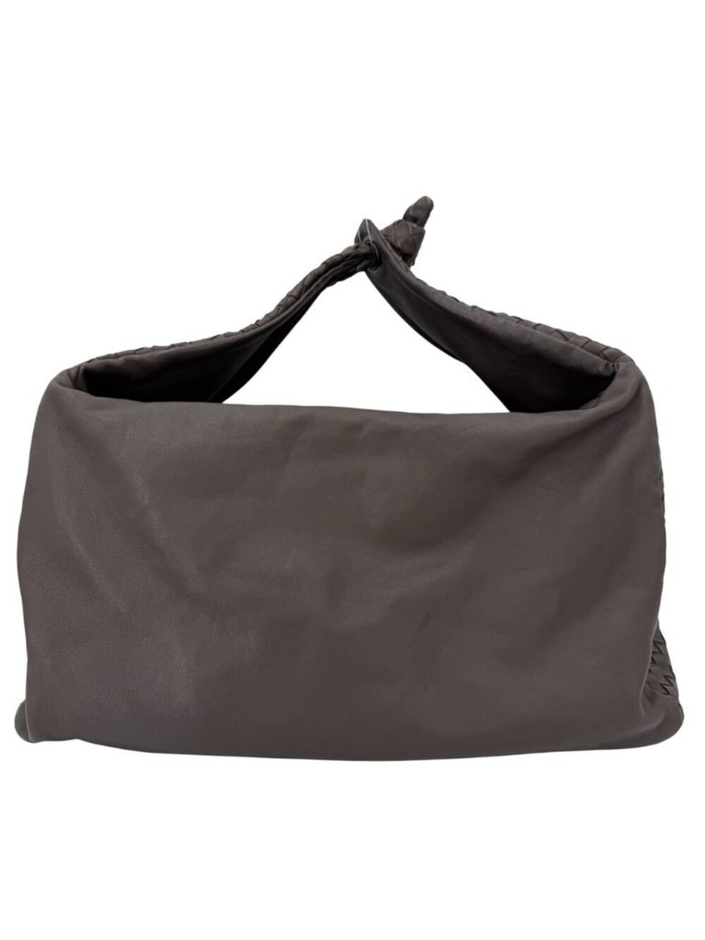 Bottega Veneta Intrecciato Shoulder Bag Leather Brown Black